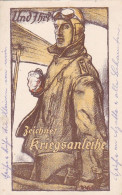 AK Zeichnet Kriegsanleihe - Deutscher Flieger - Patriotika - Feldpost 1917  (69674) - Weltkrieg 1914-18