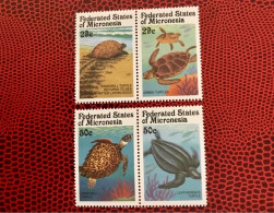 MICRONÉSIE 1991 4v Neuf MNH ** YT 164 / 167 Reptil Tortuga Reptile Turtle Reptil Schildkröte Réptil Tartaruga MICRONESIA - Turtles