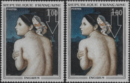 France 1967 Y&T 1530. Peinture, Ingres. Détail De L'épaule Complètement Différent - Nudi