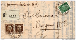 1934  LETTERA   RACCOMANDATA CON ANNULLO MANERBIO  BRESCIA - Marcophilia