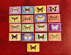 NORFOLK 1976 Complete 17v Neuf MNH ** YT 180 / 196 Mariposa Butterfly Borboleta Schmetterlinge Farfalla - Schmetterlinge