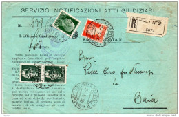 1938  LETTERA RACCOMANDATA CON ANNULLO NAPOLI 2 CASTELCAPUANO - Poststempel