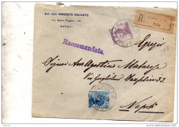 1923 LETTERA RACCOMANDATA CON ANNULLO NAPOLI 24 - Marcophilia