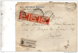 1921 LETTERA RACCOMANDATA CON ANNULLO NAPOLI 42 - Storia Postale