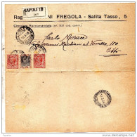 1928 LETTERA RACCOMANDATA CON ANNULLO NAPOLI 19 VIA MONTESANTO - Marcophilia