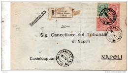 1910  LETTERA RACCOMANDATA CON ANNULLO NAPOLI CENTRO - Marcophilia