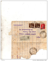 1933 LETTERA RACCOMANDATA CON ANNULLO NAPOLI 2 CASTELCAPUANO - Storia Postale