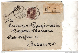 1928  LETTERA RACCOMANDATA CON ANNULLO BRA CUNEO - Storia Postale