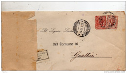 1917 LETTERA RACCOMANDATA CON ANNULLO  REGGIO EMILIA - Marcophilia