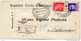 1940 LETTERA RACCOMANDATA CON ANNULLO  PALERMO 2 - Poststempel