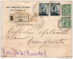 1913 LETTERA RACCOMANDATA CON ANNULLO NAPOLI 9 P.ZZA NICOLA AMORE - Poststempel