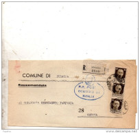 1941 LETTERA RACCOMANDATA CON ANNULLO BUSALLA GENOVA - Marcophilia