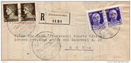 1935 LETTERA RACCOMANDATA CON ANNULLO CIVITAVECCHIA - Marcophilia