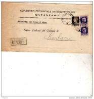 1937 LETTERA RACCOMANDATA CON ANNULLO  CATANZARO 1 - Poststempel