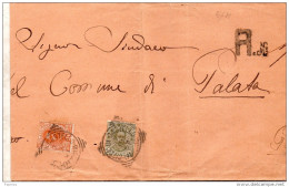 1908  LETTERA RACCOMANDATA CON ANNULLO CITTÀ DI CASTELLO PERUGIA - Storia Postale