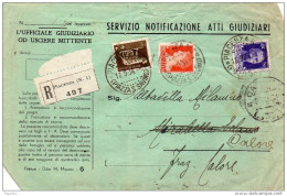 1934  LETTERA RACCOMANDATA CON ANNULLO PIACENZA 1 PIAZZA SAN SAVINO - Storia Postale