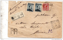1908 LETTERA RACCOMANDATA CON ANNULLO REGGIO EMILIA - Poststempel