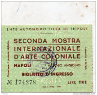 ENTE AUTONOMA FIERA DI TRIPOLI - Tickets - Vouchers