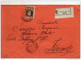 1928 LETTERA   RACCOMANDATA CON ANNULLO NAPOLI 37 PIAZZA VANVITELLI - Poststempel