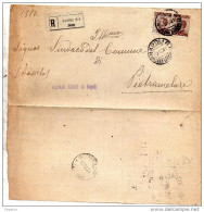 1922 LETTERA  RACCOMANDATA CON ANNULLO NAPOLI 8 MUSEO - Poststempel