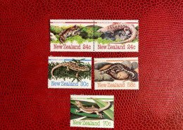 NOUVELLE ZÉLANDE 1984 5v Neuf MNH ** YT 901 / 905 Reptil Reptile Rettile Schlange NEW ZEALAND - Autres & Non Classés