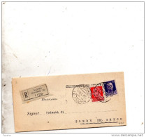 1941 LETTERA RACCOMANDATA  CON ANNULLO NAPOLI 31 OTTOCOLLI - Storia Postale