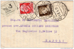 1935 LETTERA RACCOMANDATA  CON ANNULLO NAPOLI 3 - Storia Postale