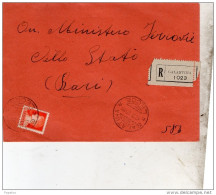 1941  LETTERA RACCOMANDATA CON ANNULLO GALATINA LECCE - Marcofilie