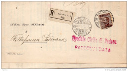 1915   LETTERA RACCOMANDATA  CON ANNULLO  PADOVA 3 S. SOFIA - Marcophilie