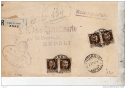 1934  LETTERA  RACCOMANDATA  CON ANNULLO MARCIANISE  CASERTA - Storia Postale