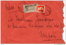 1940 LETTERA  RACCOMANDATA  CON ANNULLO MADDALONI  CASERTA - Marcofilie