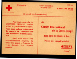 SUISSE..1940.  CARTE NEUVE BEIGE CROIX-ROUGE 275 BIS..AGENCE PRISONNIERS DE GUERRE.C.I. C.R. GENEVE. - Storia Postale