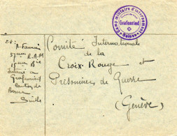 SUISSE.1940.  "CAMP MILITAIRE D'INTERNEMENT- SUISSE-FRANC DE PORT-GRAFENRIED". CROIX-ROUGE  GENEVE. - Lettres & Documents