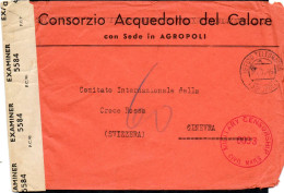 ITALIE.1945. DOUBLE CENSURE ITALIENNE-ANGLAISE.  VIA COMITE INTERNATIONNAL CROIX-ROUGE GENEVE. - Marcophilia