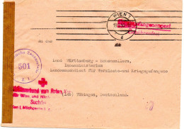 AUTRICHE.1950. "DEUTSCHES ROTES KREUZ -WIEN".;CENSURE . POUR ALLEMAGNE.  - Lettres & Documents