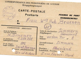 FRANCE.1946. CORRESPONDANCE PRISONNIER GUERRE ALLEMAND. DEPOT 115.ST SERVAN (ILLE ET VILAINE) Pour ALLEMAGNE - Otros & Sin Clasificación