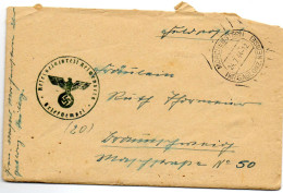 ALLEMAGNE.1944. "RESERVE LAZARETT  REICHENBERG".(LETTRE AVEC CORRESPONDANCE.) - Lettres & Documents