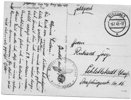 ALLEMAGNE.1942. "RESERVE LAZARETT STENDAL". - Lettres & Documents