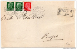 1930  LETTERA RACCOMANDATA CON ANNULLO NAPOLI 4 PALAZZO DELLE PRETURE - Storia Postale