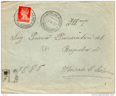 1930  LETTERA RACCOMANDATA CON ANNULLO VIETRI SUL MARE SALERNO - Marcophilie