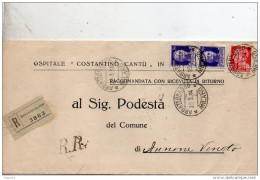 1934  LETTERA RACCOMANDATA CON ANNULLO ABBIATEGRASSO  MILANO - Marcofilie