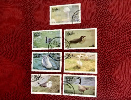 OMAN UAE 1973 7v Used  Mi Pájaro Bird Pássaro Vogel Ucello Oiseau UNITED ARAB EMIRATES - Entenvögel