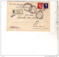 1936 CARTOLINA  RACCOMANDATA CON ANNULLO FOLIGNO - Poststempel