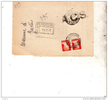 1945  LETTERA RACCOMANDATA CON ANNULLO PERUGIA - Poststempel