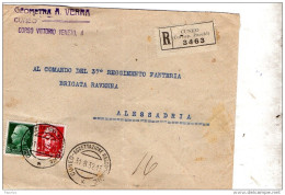 1932  LETTERA RACCOMANDATA CON ANNULLO CUNEO - Poststempel