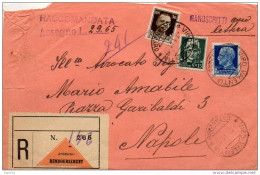 1941  LETTERA   RACCOMANDATA CON ANNULLO VIBO VALENTIA CATANZARO - Poststempel