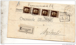 1938 LETTERA   RACCOMANDATA CON ANNULLO ORZINUOVI   BRESCIA - Poststempel