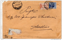 1917 LETTERA   RACCOMANDATA CON ANNULLO BORGIA CATANZARO - Marcophilie