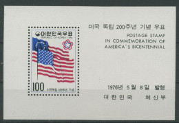 Korea (Süd) 1976 Unabhängigkeit USA Flagge Block 415 Postfrisch (C97973) - Corée Du Sud