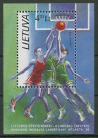 Litauen 1996 Olympia Basketball Block 8 Postfrisch (C90152) - Lituanie